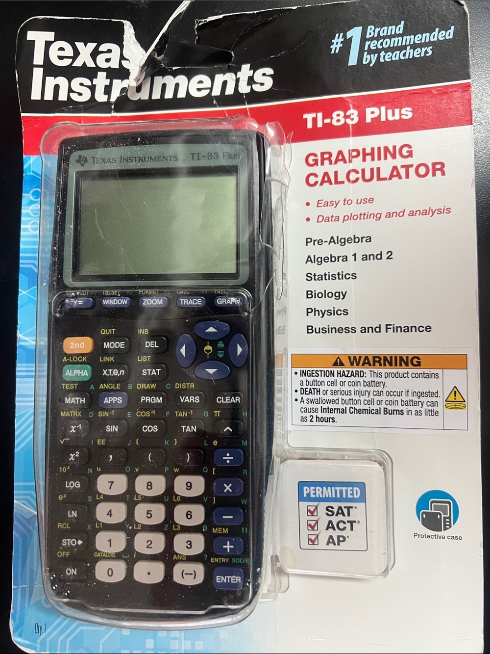 TI-83 Plus Graphing Calculator Texas Instruments Algebra Math. - Picture 1 of 4